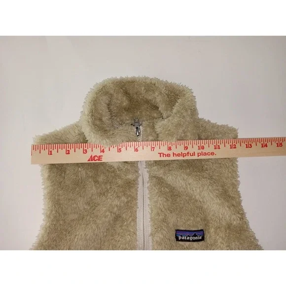 Patagonia Los Gatos Zip Up Vest Women's Small Sherpa Fleece Tan - Picture 4 of 11